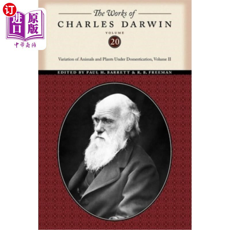 海外直订The Works of Charles Darwin, Volume 20: Variation of Animals and Plants Under Do 查尔斯·达尔文著作，第20卷: