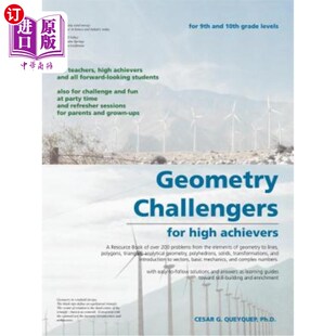海外直订Geometry Challengers for High Achievers 高成就者的几何挑战