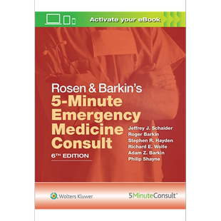 现货 Rosen和Barkin的5分钟急诊医学咨询 第6版 Rosen Barkins 5 Minute Emergency Medicine Consult 英文原版【中商原版】