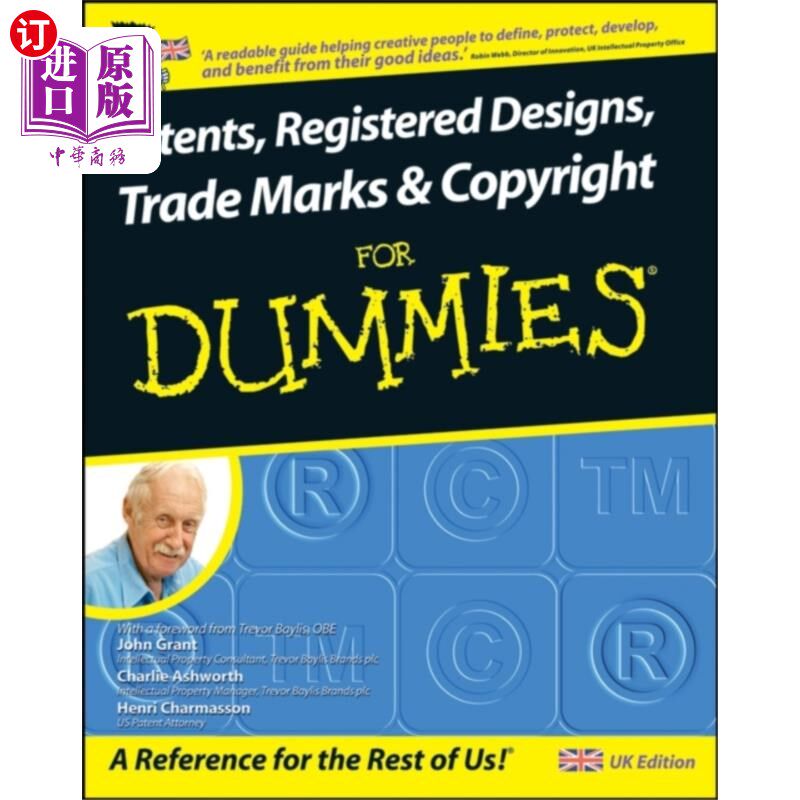 海外直订Patents, Registered Designs, Trade Marks and Cop... 专利,注册外观设计,商标和版权的傻瓜