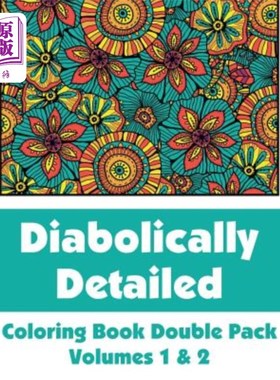 海外直订Diabolically Detailed Coloring Book Double Pack (Volumes 1 & 2) 极其详细的填色书双装(卷1、2)