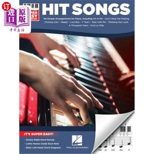 海外直订Hit Songs - Super Easy Songbook 热门歌曲-超级简单的歌曲集