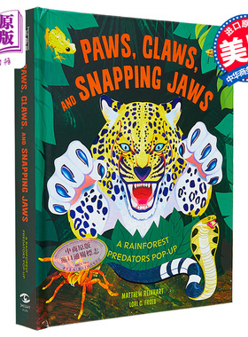 现货 雨林掠食者 立体书 马修莱因哈特立体书工作室 Paws Claws and Snapping Jaws Pop Up Book 英文原版 Reinhart【中商原版】