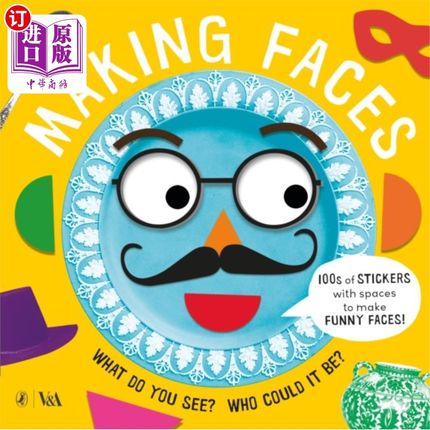 海外直订Making Faces: A Sticker Book 做鬼脸:一本贴纸书
