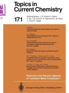 海外直订Electronic and Vibronic Spectra of Transition Metal Complexes I 过渡金属配合物的电子和振动光谱I