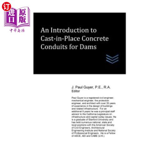 海外直订An Introduction to Cast-in-Place Concrete Conduits for Dams 大坝现浇混凝土导管简介