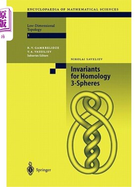 海外直订Invariants of Homology 3-Spheres 同调3-球的不变量