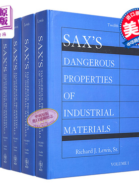 现货 Sax'S Dangerous Properties Of Industrial Materials,Twelfth Edition, Five Volume Set Richard Lewis