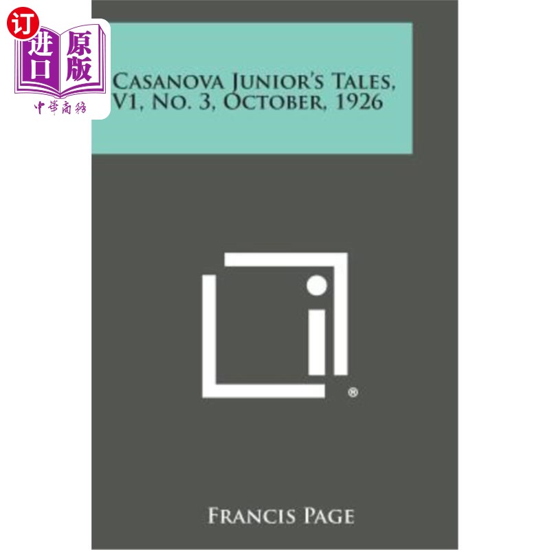 海外直订Casanova Junior's Tales, V1, No. 3, October, 1926 卡萨诺瓦少年故事集,V1,第3期,1926年10月