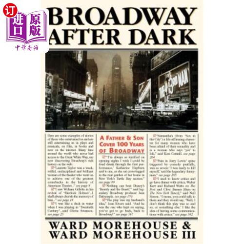 海外直订Broadway After Dark: A Father and Son Cover 100 Years of Broadway 天黑后的百老汇：一对父子覆盖百老汇100年