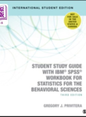 海外直订Student Study Guide With IBM (R) SPSS (R) Workbo... 学生学习指南与IBM (R) SPSS (R)统计行为科学工作手册