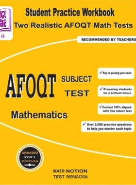 海外直订AFOQT Subject Test Mathematics: Student Practice Workbook + Two Realistic AFOQT  AFOQT科目测试数学：学生练