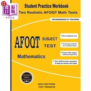 海外直订AFOQT Subject Test Mathematics: Student Practice Workbook + Two Realistic AFOQT  AFOQT科目测试数学：学生练