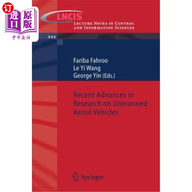 海外直订Recent Advances in Research on Unmanned Aerial Vehicles 无人机研究进展