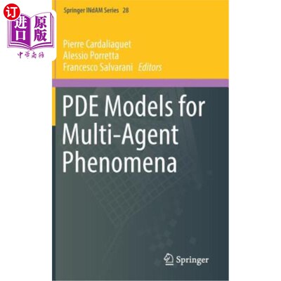 海外直订Pde Models for Multi-Agent Phenomena 多Agent现象的Pde模型