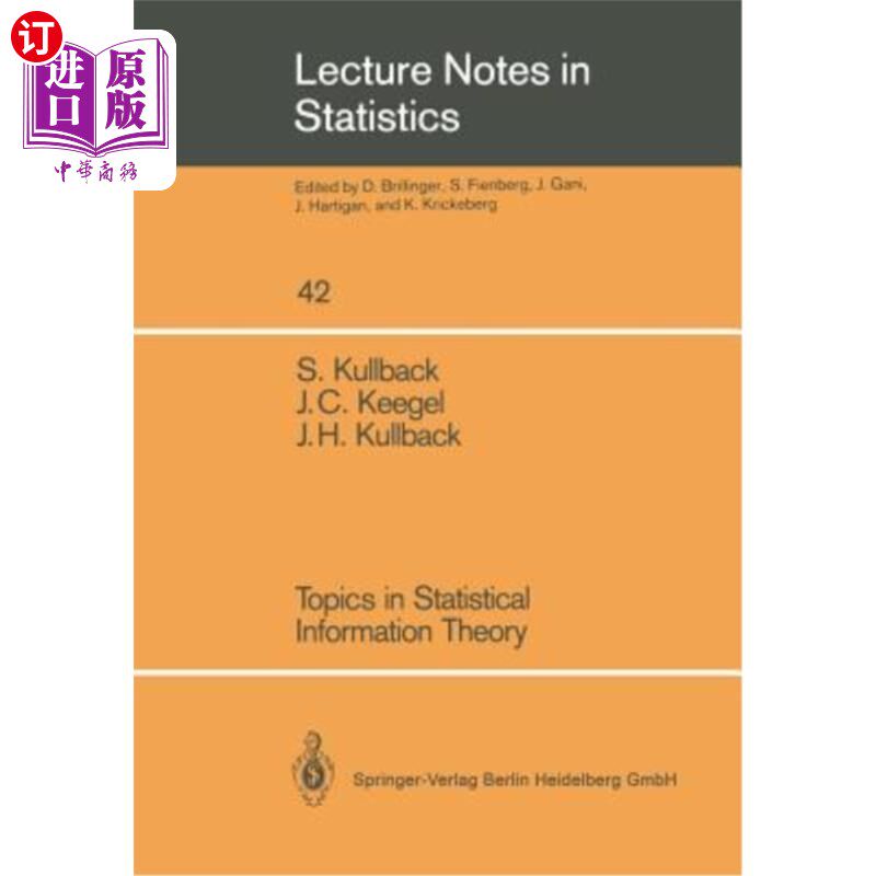 海外直订Topics in Statistical Information Theory 统计信息理论专题