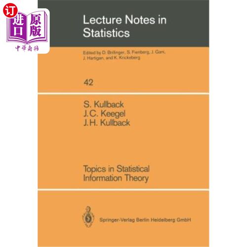 海外直订Topics in Statistical Information Theory 统计信息理论专题