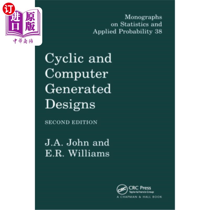 海外直订Cyclic and Computer Generated Designs 循环和计算机生成的设计