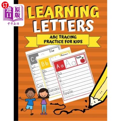 海外直订Learning Letters: ABC Tracing Practice for Kids 学习信函：儿童ABC追踪练习