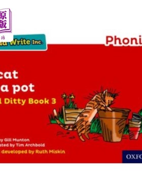 海外直订Read Write Inc. Phonics: Red Ditty Book 3 A Cat ... Read Write公司《红色小调书3:锅里的猫