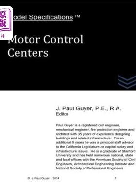 海外直订Model Specifications: Motor Control Centers 型号规格：电机控制中心