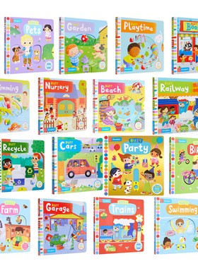 英文原版 Busy Books忙碌的机关书系列翻翻书 儿童玩具纸板游戏操作书 活动书 亲子游戏操作 幼儿启蒙 边玩边学