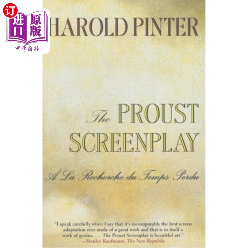 海外直订The Proust Screenplay: a la Recherche Du Temps Perdu 普鲁斯特的剧本:一个临时的剧本