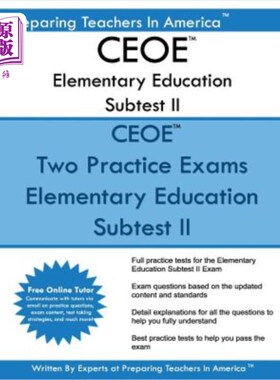 海外直订CEOE Elementary Education Subtest II: CEOE Elementary Subtest II Social Studies, CEOE基础教育分测