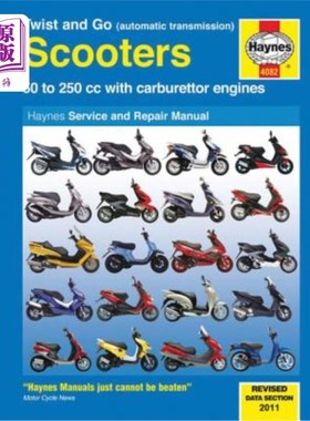 海外直订Twist and Go Scooters: 50 to 250 CC with Carburetor Engines 旋转式滑板车：50至250 CC，带化油器发动机