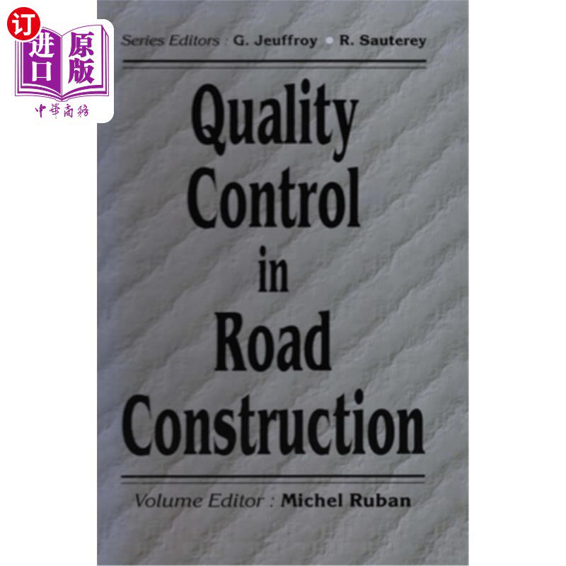 海外直订Quality Control in Road Construction 道路施工质量控制“，
