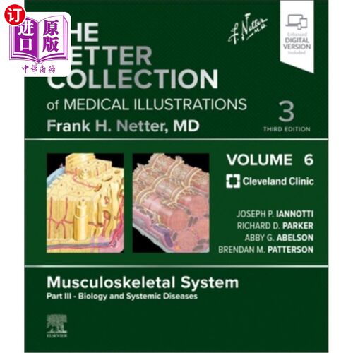 海外直订医药图书The Netter Collection of Medical Illustrations: Musculoskeletal System, Volume 6 医学插图的N