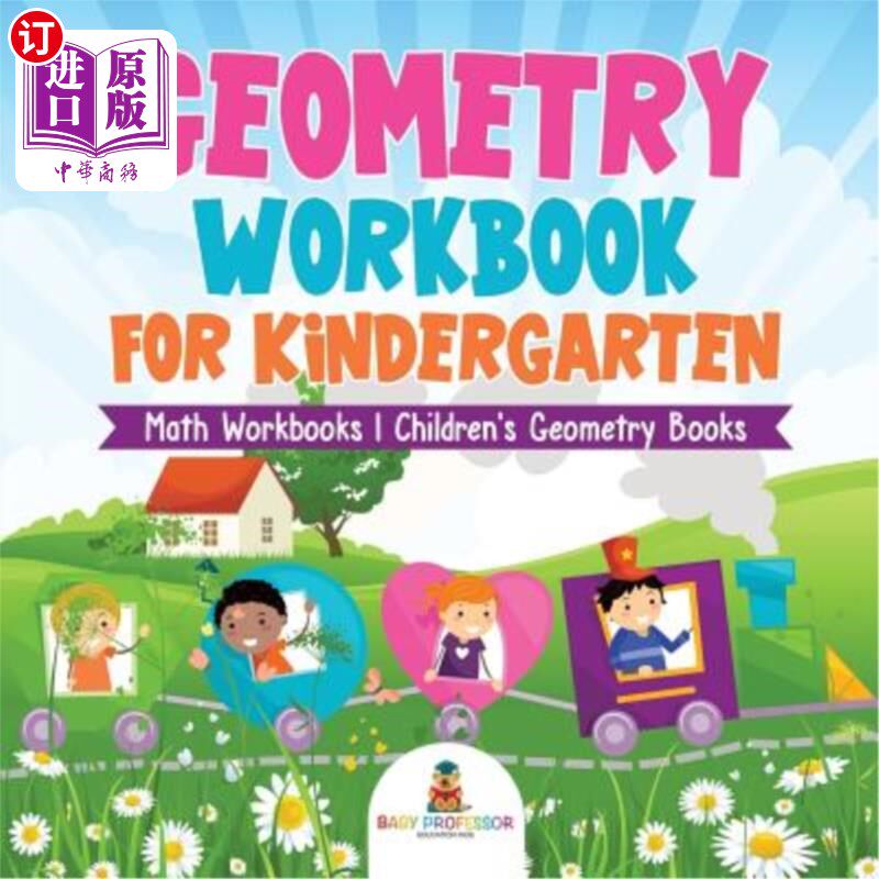海外直订Geometry Workbook for Kindergarten - Math Workbooks Children's Geometry Books 幼儿园几何练习册-数学练习册儿