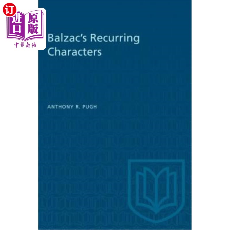海外直订Balzac's Recurring Characters 巴尔扎克的循环角色