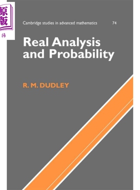 达德利 实分析与概率论 英文原版 Real Analysis and Probability R M Dudley 数理化 科学百科 数学【中商原版】