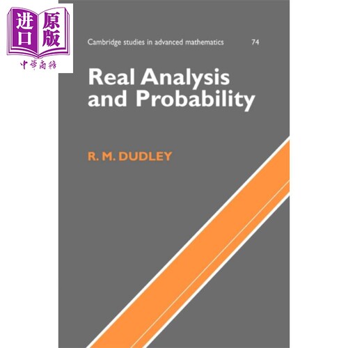 达德利 实分析与概率论 英文原版 Real Analysis and Probability R M Dudley 数理化 科学百科 数学【中商原版】