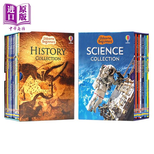 英文原版 尤斯伯恩初学者系列2盒共20册 科学历史 Usborne Beginners Science History Boxset 科普读物 进口图书【中商原版?