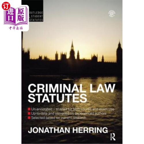 海外直订Criminal Law Statutes 2012-2013 2012-2013年刑法法规
