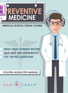 海外直订医药图书Preventive Medicine - Medical School Crash Course 预防医学-医学院速成班