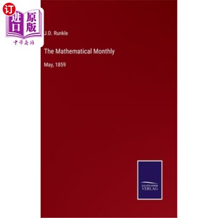 Mathematical 数学月刊 Monthly 1859 1859年5月 May 海外直订The