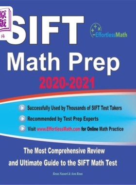 海外直订SIFT Math Prep 2020-2021: The Most Comprehensive Review and Ultimate Guide to th SIFT Math