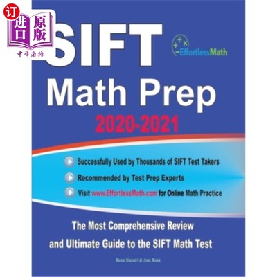 海外直订SIFT Math Prep 2020-2021: The Most Comprehensive Review and Ultimate Guide to th SIFT Math