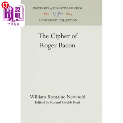 海外直订The Cipher of Roger Bacon 罗杰·培根的密码