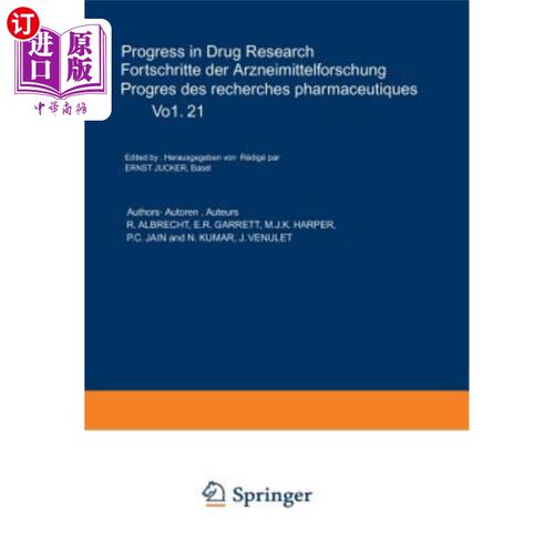 海外直订Progress in Drug Research / Fortschritte Der Arzneimittelforschung / Progrès Des 药物研究进展/Arznemit