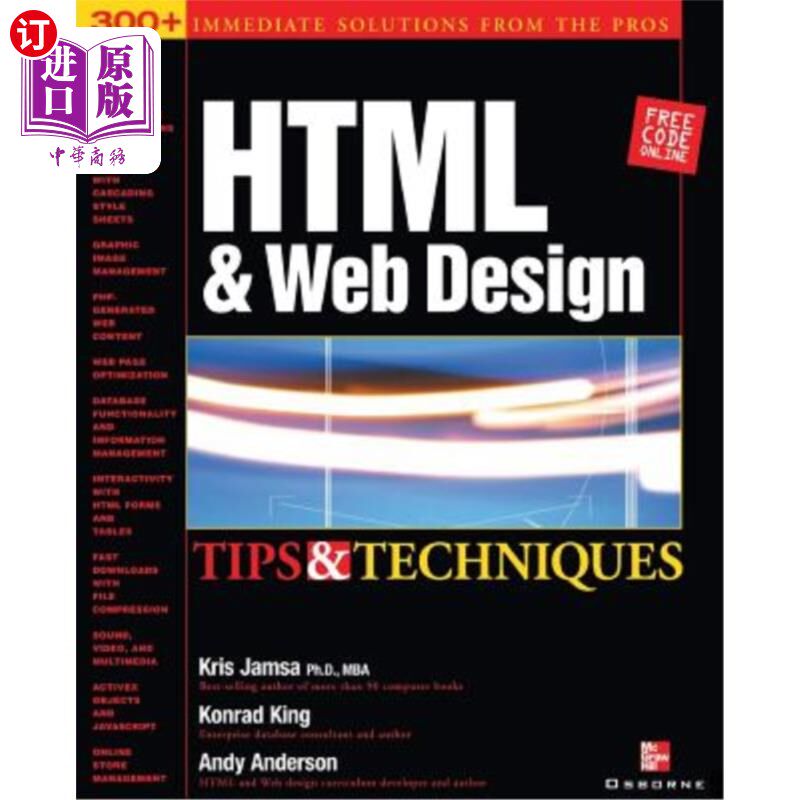 海外直订HTML & Web Design Tips & Techniques HTML和网页设计技巧和技术