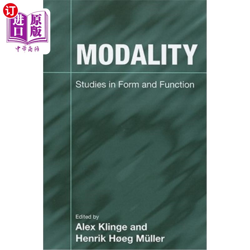 海外直订Modality: Studies in Form and Function 情态：形式与功能研究