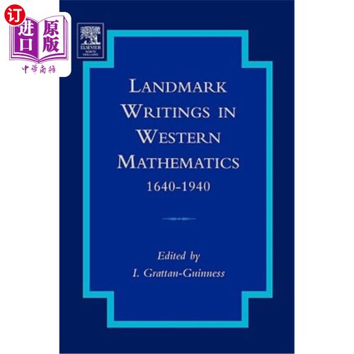 海外直订Landmark Writings in Western Mathematics 1640-1940 西方数学的里程碑式著作1640-1940