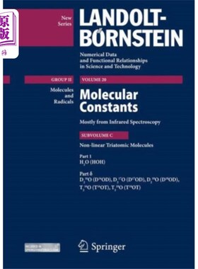 海外直订Part 1: H2O (HOH), Part d: D216O (D16OD), D217O ... 第1部分：h2o (hoh)，部分：d216o(d16od)，d217o(d1