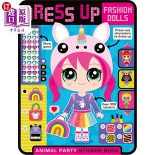 海外直订Dress Up Fashion Dolls Animal Party 装扮时尚玩偶动物派对