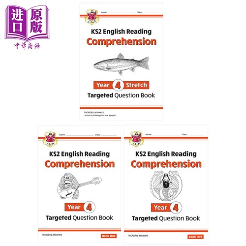 英国原版CGP 小学四年级英语阅读理解练习3册KS2 English Year 4 Reading Comprehension Targeted Question Book【中商原版】