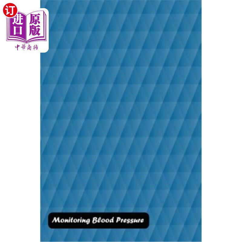 海外直订医药图书Monitoring Blood Pressure: Abstract Blue Geometric Hexagons Cover 血压监测：抽象蓝色几何六边形罩